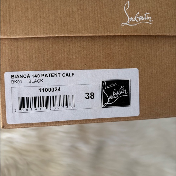 CHRISTIAN LOUBOUTIN Patent Bianca 140 Pumps size 38 in Black. - Picture 7 of 9